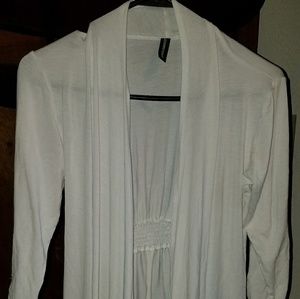 Cute 3/4 sleeve white cardigan